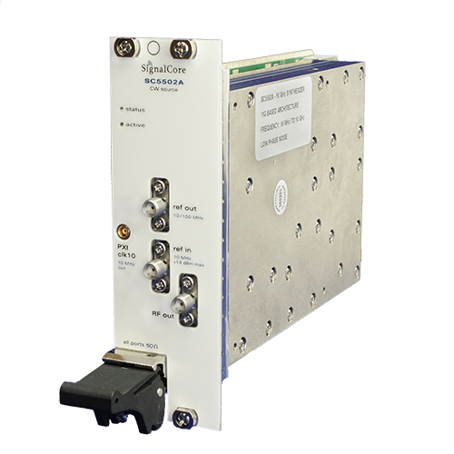 10 GHz Signal Source PXI Module left angle view